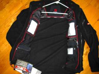   BLACK Jacket Mens S NEW 24 pockets Vest Coat ski bike Sev  