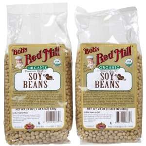 Bobs Red Mill Organic Soy Beans, 24 oz   2 pk.  Grocery 