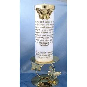 Memorial Candle   Butterfly 