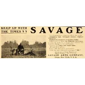 1902 Vintage Ad Savage Game Rifles Hunting Hunter Gun 