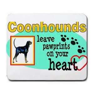  Coonhounds Leave Paw Prints on your Heart Mousepad Office 