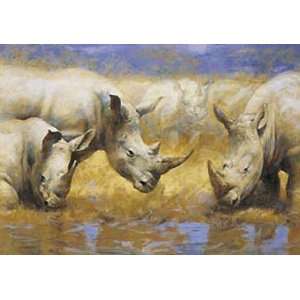  Rhinoceros by Joaquin Moragues 40x28