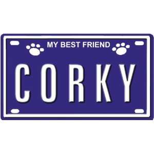 CORKY Dog Name Plate for Dog House. Over 400 Names Availaible. Type in 