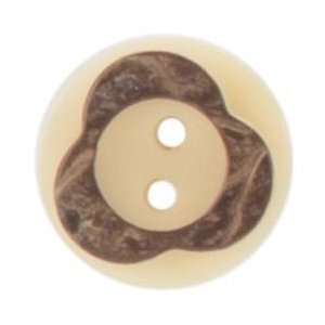  Paradise Exotic Shawl Pins Corozo Clover Button 1/2 Khaki 