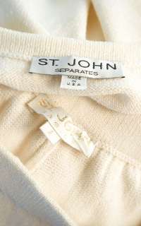 St John Basics Separates 2pc CREAM PANTS TANK 4 NEW  
