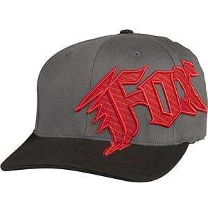  Fox Racing Shacked Flexfit Hat   Small/Medium/Charcoal 