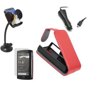  iTALKonline CAR DRIVE Pack RED Clip On Flip Case/Cover 