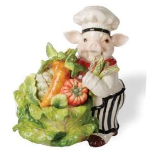  Kaldun & Bogle Bistro Couchon Chef Pig Cabbage Cookie Jar 