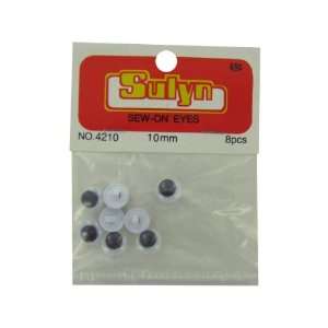  8 pc 10mm sew on eyes   Pack of 48 Toys & Games