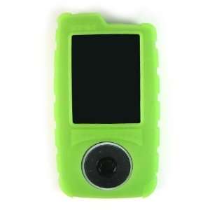 Green Silicone Skin Rubber Cover Case with BELT CLIP for SanDisk Sansa 