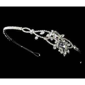  Silver Rhinestone Couture Accent Bridal Headband Jewelry