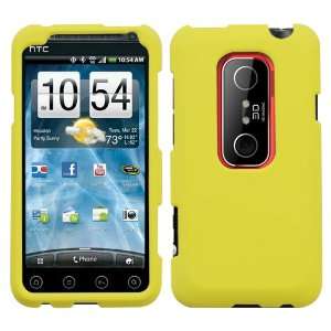  Yellow Texture Hard Protector Case Cover For HTC EVO 3D 