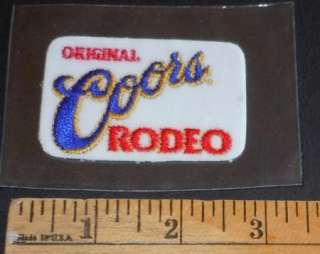 Original Coors Rodeo Small Jacket Patch Adhesive Sticker NOS  