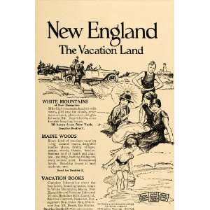  1917 Ad New England Vacation Bureau Railroad Boston 