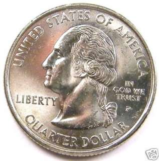 BRILLIANT UNCIRCULATED STATE QUARTER STRAIGHT FROM A U.S. MINT BAG TO 