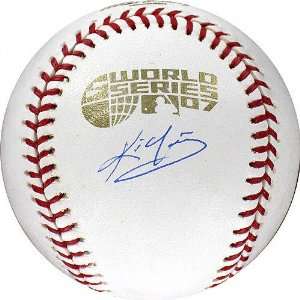  Kevin Youkilis Autographed 2007 World Series Baseball 