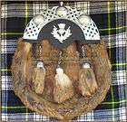 scottish sporran traditional highland pouch rabbit fur scotland 