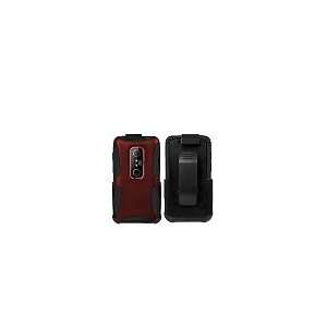   Evo 3D Original Seidio ACTIVE??? Snap On Cover with Holster Combo Red