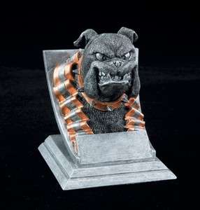 Bulldog, 4 tall Resin School Mascot Trophy, Free Engraving  
