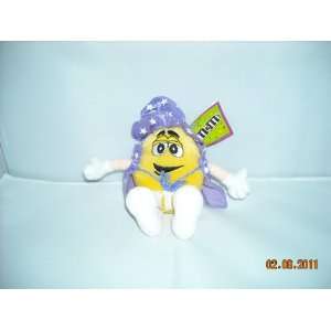  M&Ms Yellow Wizard Halloween Small Plush Toy Keychain New 