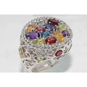  4.81 ctw. Multi Colored Gemstone Ring NEW EXCITING 