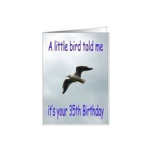  Happy 35th Birthday Flying Seagull bird Card Toys & Games
