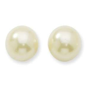  Cultura Glass Pearl Button Post Earrings Jewelry