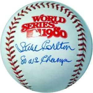   Steve Carlton Autographed Ball   1980 World Series