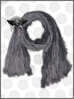   Comfily Gothic Men Shawl Scarves Wrap Fringed Hollow Out Polite  
