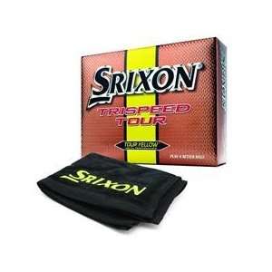  Srixon Trispeed Tour Yellow Golf Balls w/ Free Tour Towel 