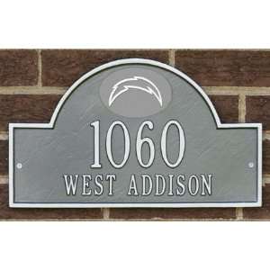  San Diego Chargers Pewter & Silver Personalized Address 