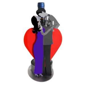  Toasting Lovers H&K Wine Bottle Sculpture or Caddy  6723 