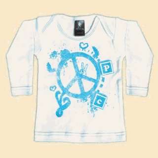  Rebel Ink Baby 107wlsw06 Peace Foil  0 6 Month White Long 