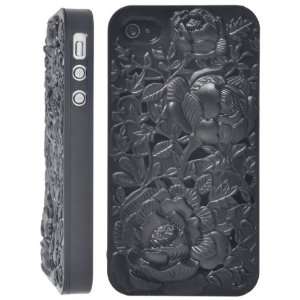   Embossment Hard Case for iPhone 4/iPhone 4S (Black) 