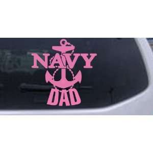 Pink 16in X 16.0in    Navy Dad Military Car Window Wall Laptop Decal 