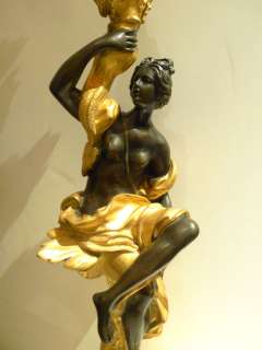 Caldwell Gilt Bronze Satyr & Nymph Table Lamps  