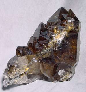 Rutilated Quartz Crystal Cathedral Cluster from Brazil  