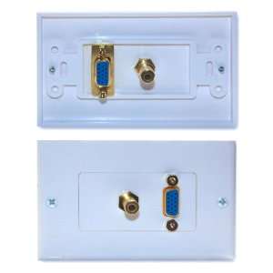  Offex Wholesale VGA Wall Plate, Plus 3.5mm Stereo Jack 