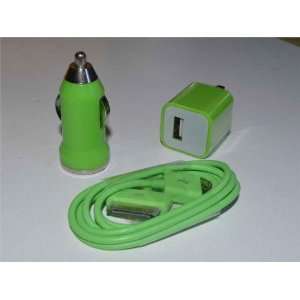   Car Charger + Cable for Ipod Iphone *Green* Cell Phones & Accessories