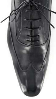 New $900 Santoni Charcoal Gray Shoes 10.5/9.5  