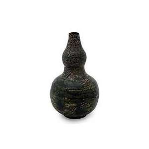  NOVICA Lacquered bamboo vase, Image of Nature
