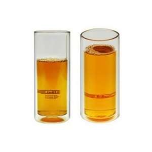 Cold/Hot 16oz Strong Double Wall Thermo Glass Pilsner/tumbler/glasses 