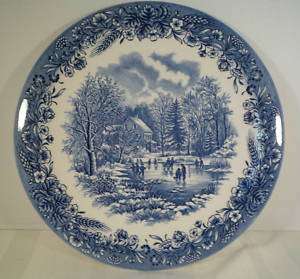 CURRIER & IVES EARLY WINTER PLATTER  HERITAGE MINT LTD  