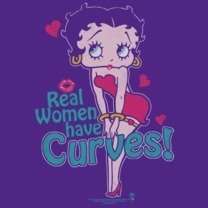 Betty Boop Real Women Have Curves T Shirt Sizes S 3XL  