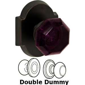 Double dummy victorian violet glass knob with beveled scalloped rose i