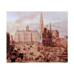  Dam Square, Amsterdam, Holland, 1659 Premium Giclee Poster 