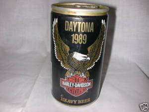 HARLEY   DAVIDSON BEER CAN 1989 DAYTONA HEAVY BEER  