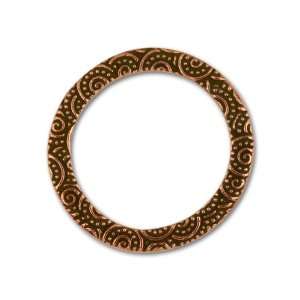  25mm Antique Copper Plated Spiral Ring Link Arts, Crafts 