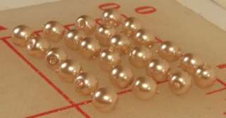 24 Czech glass round pearls beads light mauve 4mm  