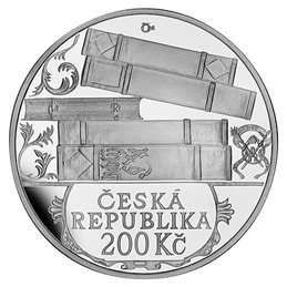 CZECH REPUBLIC 200 KORUN SILVER PROOF COIN Jiri Melantrich 2011  